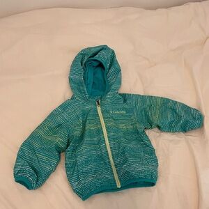 Columbia baby Teal polka Dot windbreakerJacket